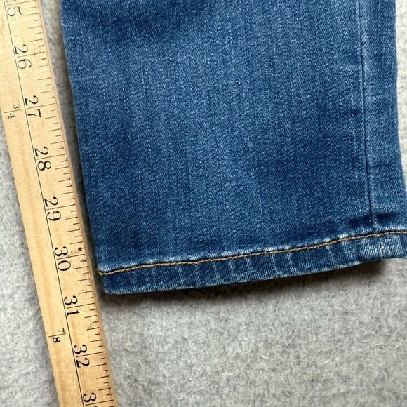 Judy Blue Womens 5/27 Straight Fit Denim Jeans Blue Distressed Faded Stretch - Picture 5 of 8